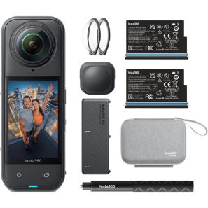 Экшн-камера Insta360 X5 (360° 8К, 72 МП) Essentials Bundle, Черный