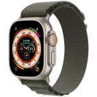 Apple Watch Ultra GPS 49 мм, титановый корпус, ремешок Alpine Зеленого цвета,размер S MNHQ3