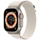 Apple Watch Ultra GPS 49 мм, титановый корпус, ремешок Alpine, Сияющая звезда,размер L MQF13