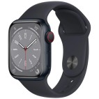 Apple Watch Series 8 45 мм Aluminium Case Midnight Sport Band темная ночь S/M