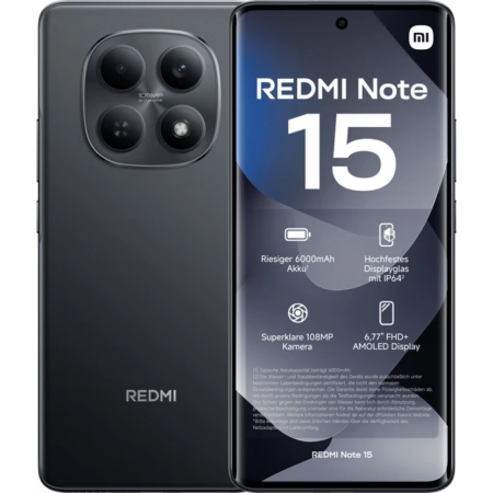 Смартфон Xiaomi Redmi Note 15 4G 8/256Gb (NFC), Black (ЕАС)