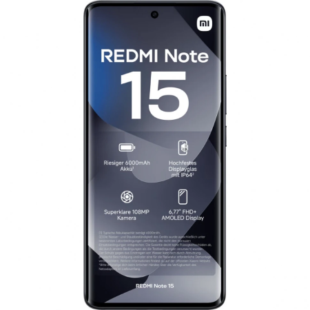 Смартфон Xiaomi Redmi Note 15 4G 6/128Gb (NFC), Black (EAC)