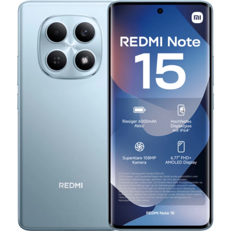 Смартфон Xiaomi Redmi Note 15 4G 8/256Gb (NFC), Glacier Blue (ЕАС)