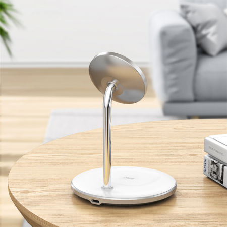 Беспроводное зарядное устройство WIWU 2 in 1 Wireless Charger (Wi-W019) White